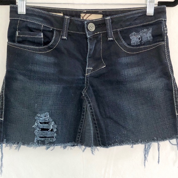 William Rast Jerri Dark Rinse Upcycle Mini Skirt - Picture 5 of 14